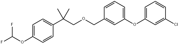 3-(3-Chlorophenoxy)benzyl 2-(4-difluoromethoxyphenyl)-2-methylpropyl e ther Structural