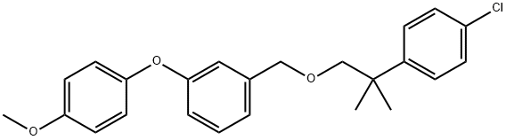 1-((2-(4-Chlorophenyl)-2-methylpropoxy)methyl)-3-(4-methoxyphenoxy)ben zene Structural