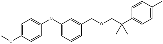 1-(4-Methoxyphenoxy)-3-((2-(4-methylphenyl)-2-methylpropoxy)methyl)ben zene Structural