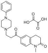 2(1H)-Quinolinone, 3,4-dihydro-1-methyl-6-(1-oxo-3-(4-phenyl-1-piperaz inyl)propyl)-, ethanedioate (1:1) Structural