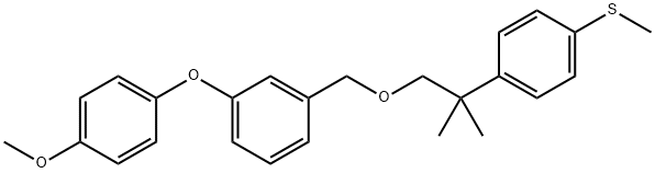 Benzene, 1-(4-methoxyphenoxy)-3-((2-(4-(methylthio)phenyl)-2-methylpro poxy)methyl)-