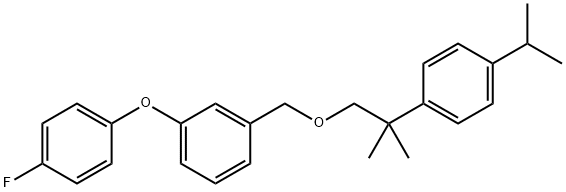 1-(4-Fluorophenoxy)-3-((2-(4-(1-methylethyl)phenyl)-2-methylpropoxy)me thyl)benzene Structural