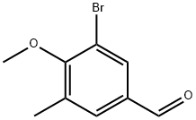 Benzaldehyde, 3-bromo-4-methoxy-5-methyl- (9CI) Structural