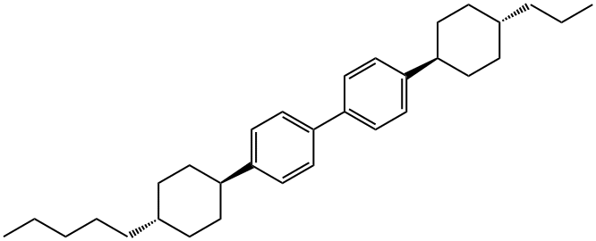 [trans(trans)]-4-(4-pentylcyclohexyl)-4'-(4-propylcyclohexyl)biphenyl Structural