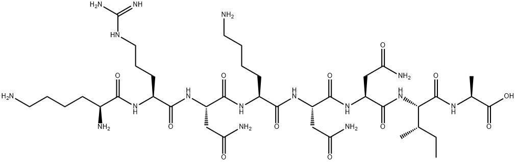 H-LYS-ARG-ASN-LYS-ASN-ASN-ILE-ALA-OH Structural