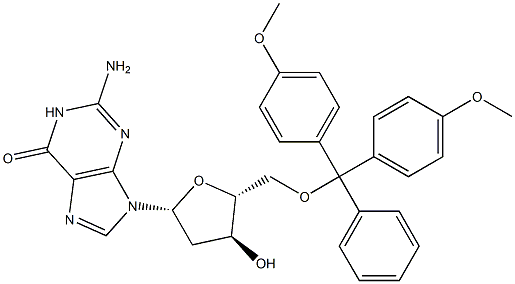 5'-O-(4,4'-DIMETHOXYTRITYL)-2'-*DEOXYGUA NOSINE Structural