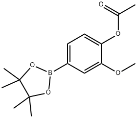 2-METHOXY-4-(4,4,5,5-TETRAMETHYL-1,3,2-DIOXABOROLAN-2-YL)PHENYL ACETATE Structural