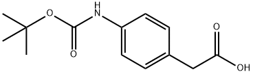 BOC-(4-AMINOPHENYL)ACETIC ACID Structural