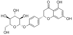 4H-1-Benzopyran-4-one, 2-(4-(beta-D-glucopyranosyloxy)phenyl)-2,3-dihy dro-5,7-dihydroxy-, (2S)- Structural