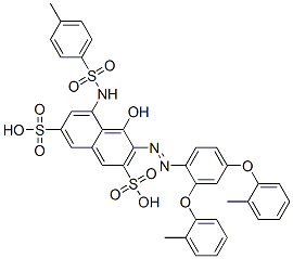 3-[[2,4-Bis(2-methylphenoxy)phenyl]azo]-4-hydroxy-5-[[(4-methylphenyl)sulfonyl]amino]-2,7-naphthalenedisulfonic acid