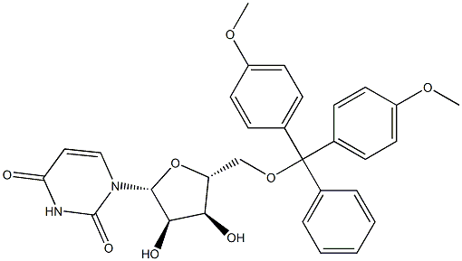 5'-O-(4,4'-Dimethoxytrityl)uridine Structural