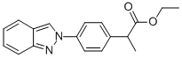 2-(p-(2H-Indazol-2-yl)phenyl)propionic acid ethyl ester Structural