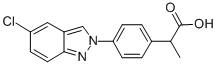 2-(p-(6-Chloro-2H-indazol-2-yl)phenyl)propionic acid Structural