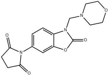 1-(2,3-Dihydro-3-(4-morpholinylmethyl)-2-oxo-6-benzoxazolyl)-2,5-pyrro lidinedione Structural