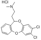 (+-)-7,8-Dichloro-N,N-dimethyl-11H-dibenzo(b,e)(1,4)dioxepin-11-ethana mine hydrochloride