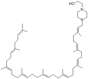 1-Piperazineethanol, 4-(3,7,11,15,19,23,27,31,35-nonamethyl-2,6,10,14, 18,22,26,30,34-hexatriacontanonaenyl)-, (all-E)-