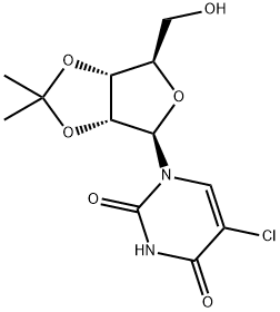 5-Chloro-2',3'-O-isopropylidene-D-uridine Structural