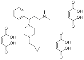 1-(3-Dimethylamino-1-phenylpropyl)-4-(cyclopropylmethyl)piperazine tri s(hydrogen maleate)