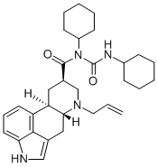 (8-beta)-N-Cyclohexyl-N-((cyclohexylamino)carbonyl)-6-(2-propenyl)ergo line-8-carboxamide Structural