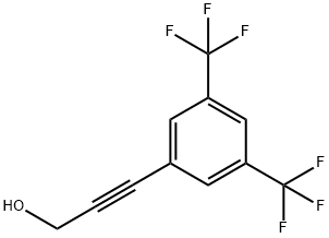 3-[3,5-BIS(TRIFLUOROMETHYL)PHENYL]PROP-2-YN-1-OL Structural