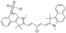 2-[(1E,3Z)-3-CHLORO-5-(1,1,3-TRIMETHYL-1,3-DIHYDRO-2H-BENZO[E]INDOL-2-YLIDENE)-1,3-PENTADIENYL]-1,1,3-TRIMETHYL-1H-BENZO[E]INDOLIUM PERCHLORATE Structural