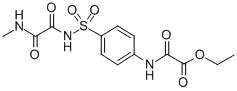 ((4-((((Methylamino)oxoacetyl)amino)sulfonyl)phenyl)amino)oxoacetic ac id ethyl ester Structural