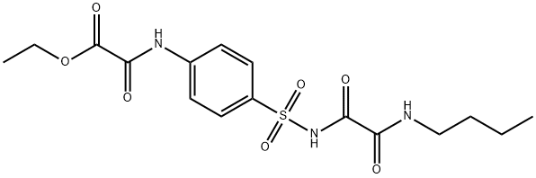 Acetic acid, ((4-((((butylamino)oxoacetyl)amino)sulfonyl)phenyl)amino) oxo-, ethyl ester