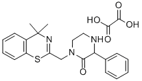 1-((4,4-Dimethyl-4H-1,3-benzothiazin-2-yl)methyl)-3-phenyl-2-piperazin one oxalate Structural