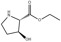 L-Proline, 3-hydroxy-, ethyl ester, (3S)- (9CI) Structural