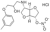 5-(2-Hydroxy-3-(3-tolyloxy)-propylamino)-5-desoxy-1,4:3,6-dianhydro-L- idit-2-nitrat HCl Structural