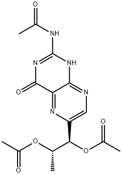 2-N-ACETYL-1',2'-DI-O-ACETYL-6-BIOPTERIN Structural