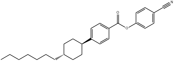 4-Cyano-phenyl-4'-trans-heptylcyclohexylbenzoate Structural