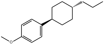 1-Methoxy-4-(trans-4-propylcyclohexyl)benzene Structural