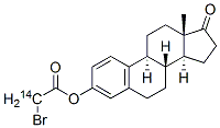 Estra-1,3,5(10)-trien-17-one, 3-((bromoacetyl-2-14C)oxy)- Structural