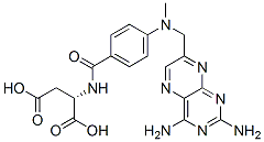 L-Aspartic acid, N-(4-(((2,4-diamino-7-pteridinyl)methyl)methylamino)b enzoyl)- Structural