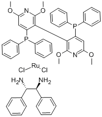 DICHLORO[(S)-(-)-2,2',6,6'-TETRAMETHOXY-4,4'-BIS(DIPHENYLPHOSPHINO)-3,3'-BIPYRIDINE][(1S,2S)-(-)-1,2-DIPHENYLETHYLENEDIAMINE]RUTHENIUM (II), MIN. 95