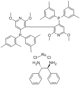 DICHLORO[(S)-(-)-2,2',6,6'-TETRAMETHOXY-4,4'-BIS(DI(3,5-XYLYL)PHOSPHINO)-3,3'-BIPYRIDINE][(1S,2S)-(-)-1,2-DIPHENYLETHYLENEDIAMINE]RUTHENIUM (II), MIN. 95 Structural