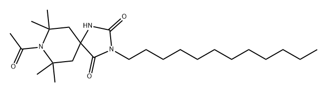 8-acetyl-3-dodecyl-7,7,9,9-tetramethyl-1,3,8-triazaspiro[4.5]decane-2,4-dione     