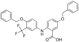 Benzoic  acid,  5-(phenylmethoxy)-2-[[4-(phenylmethoxy)-3-(trifluoromethyl)phenyl]amino]- Structural
