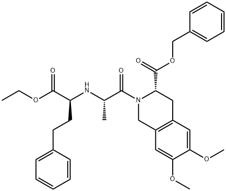 (S)-2-[(S)-2-((S)-1-Ethoxycarbonyl-3-phenylpropylamino)propionyl]-6,7-dimethoxy-1,2,3,4-tetrahydroisoquinoline-3-carboxylic acid benzyl ester