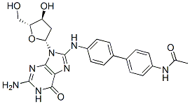 Guanosine, 8-((4'-(acetylamino)(1,1'-biphenyl)-4-yl)amino)-2'-deoxy- Structural