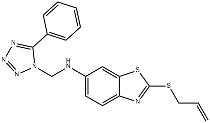 6-BENZOTHIAZOLAMINE, N-((5-PHENYL-1H-TETRAZOL-1-YL)METHYL)-2-(2-PROPEN YLTHIO)-