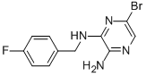 5-BROMO-3-[(4-FLUOROBENZYL)AMINO]PYRAZIN-2-AMINE Structural