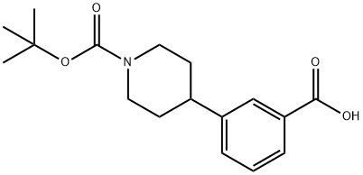 3-(1-(TERT-BUTOXYCARBONYL)PIPERIDIN-4-YL)BENZOIC ACID Structural