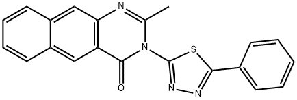 3-(5-Phenyl-1,3,4-thiadiazol-2-yl)-2-methylbenzo(g)quinazolin-4(3H)-on e Structural