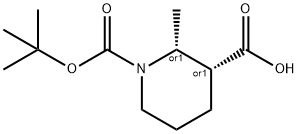 2S,3S-1-BOC-2-METHYL-PIPERIDINE-3-CARBOXYLIC ACID Structural