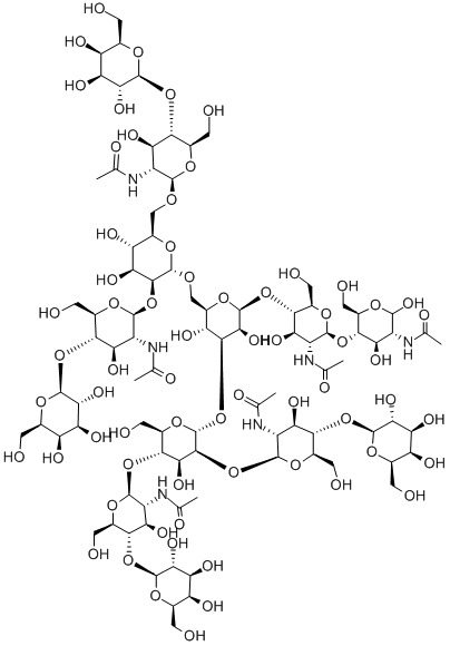 MANNOTRIOSE-DI-(N-ACETYL-D-GLUCOSAMINE), TETRAKIS(GALACTOSYL-N-ACETYL-D-GLUCOSAMINYL) Structural