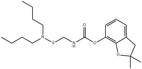 2,3-Dihydro-2,2-dimethylbenzofuran-7-yl=N-[[(dibutylamino)thio]methyl]carbamate Structural