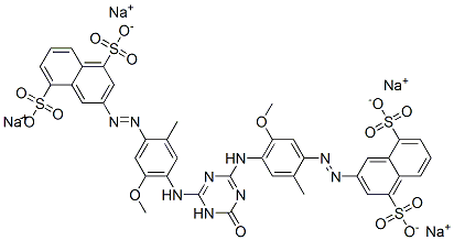 tetrasodium 3,3'-[(1,6-dihydro-6-oxo-1,3,5-triazine-2,4-diyl)bis[imino(5-methoxy-2-methyl-4,1-phenylene)azo]]bis(naphthalene-1,5-disulphonate)   