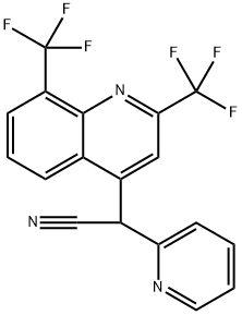 alpha,2-pyridyl-2,8-bis(trifluoromethyl)quinoline-4-acetonitrile Structural